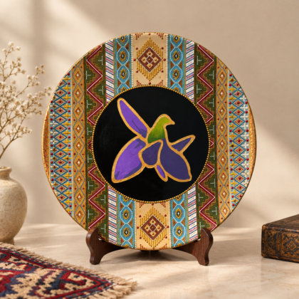 Hand-Painted Decorative Ceramic Plate – 25 cm