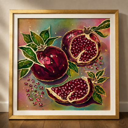 Hand-Painted Batik Textile Art – 46 × 53 cm