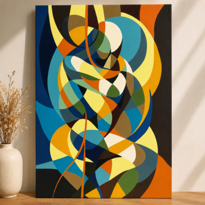 Hand-Painted Acrylic Canvas Artwork – 60 × 90 cm