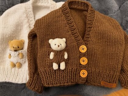 Handmade Knitted Children's Jacket – Alize Superlana Maxi